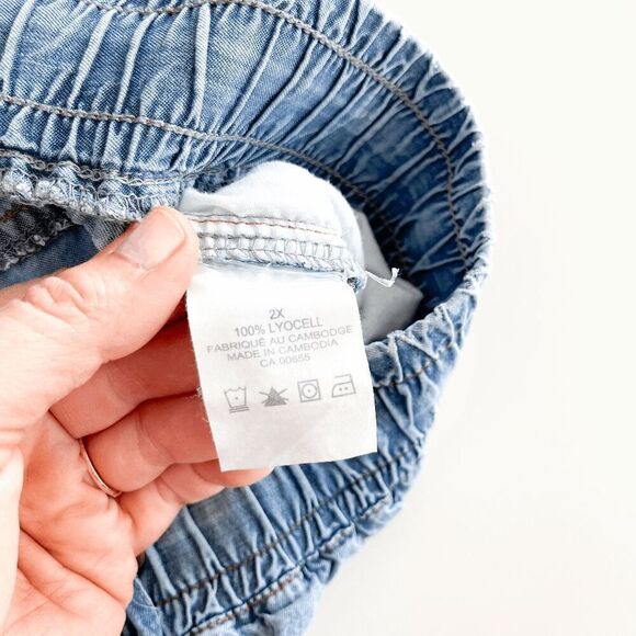 Penningtons Womens Soft Jogger Lyocell Denim Jeans Light Wash Size 2X - Picture 3 of 9